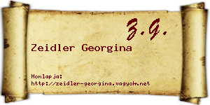 Zeidler Georgina névjegykártya